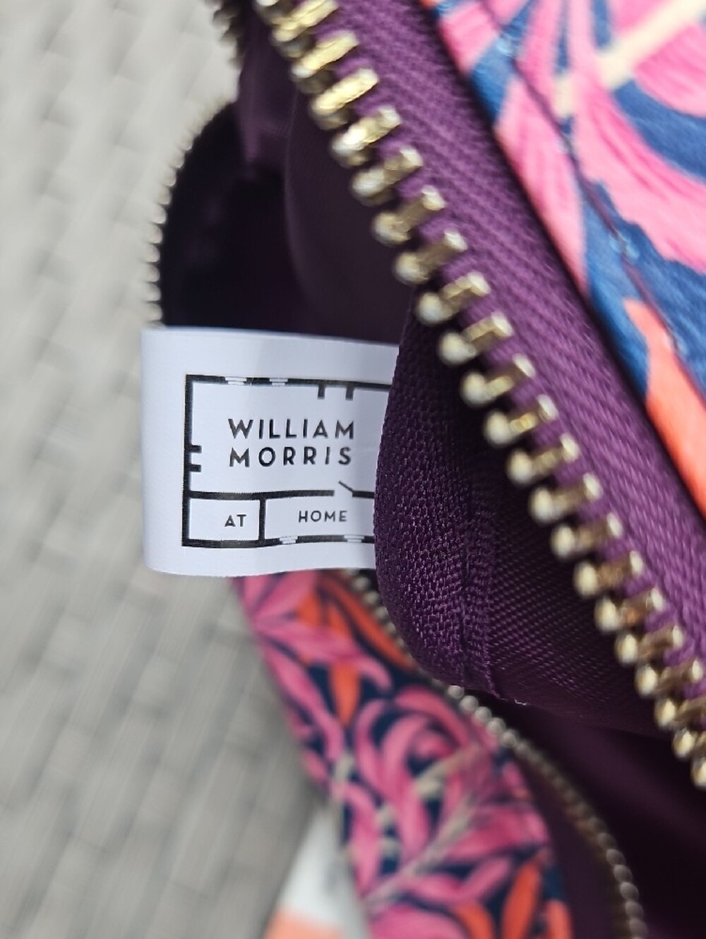 NWOT William MORRIS Willow Bough Leaf Vine Cosmetic.Make Up Travel Floral Pouch - Picture 15 of 17